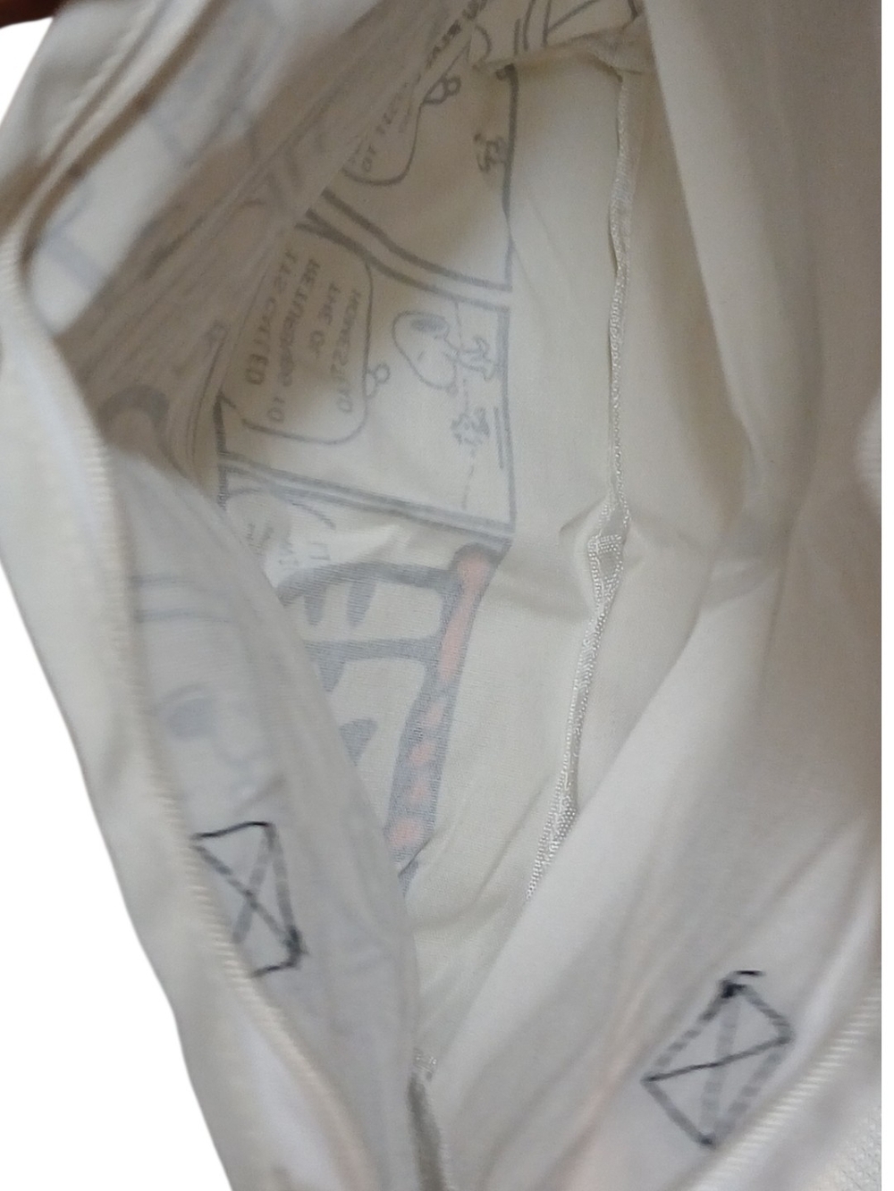 Peanuts -ECO Friendly, NWT Tote Bag,Snoopy-Comic Strip Background,Zipper Closure - Picture 8 of 12
